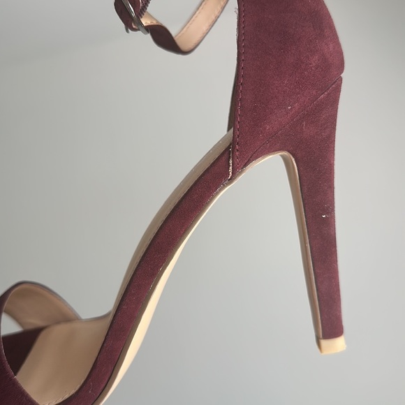 Sz 10 Burgundy Suede Stilettos - Picture 6 of 7